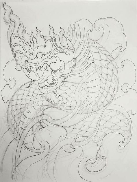 Dragon Head Tattoo, Hanuman Tattoo, Khmer Tattoo, Buddha Tattoo Design, Thailand Tattoo, Cambodian Art, Thailand Art, Thai Tattoo, Asian Tattoos