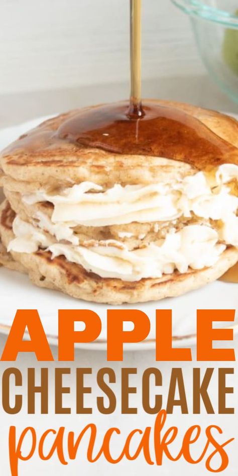 Cream Cheese Pancake Filling, Cream Cheese Filled Pancakes, Breakfast Recipes Fancy, Cracker Barrel Cream Cheese Stuffed Pancakes, Cream Cheese Pancakes Recipe, Cheesecake Filling For Pancakes, Pancakes With Cream Cheese Filling, Cream Cheese Filling For Pancakes, Cream Cheese Pancake Topping