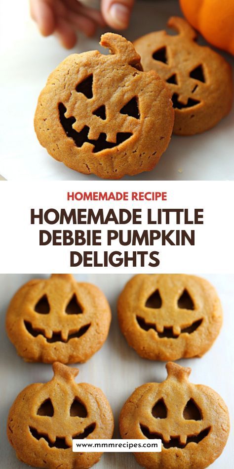 Craving a cozy, allergy-friendly treat? These Little Debbie-inspired Pumpkin Delights are vegan, gluten-free, and bursting with pumpkin spice flavor. The ultimate autumn snack for everyone to enjoy! Save this recipe now! Gluten Free Little Debbie, Allergy Friendly Cookies, Pumpkin Shaped Cookies, Spiced Cookies, Gluten Free Halloween, Halloween Cookie Recipes, Pumpkin Delight, Pumpkin Spice Cookies, Little Debbie