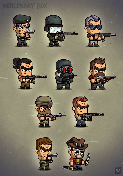 2d Character Design Game, Combat Soldier, 2d Character Design, 3d Karakter, Game 2d, Concept Art Tutorial, Military Drawings, 2d Game Art, Pixel Art Characters