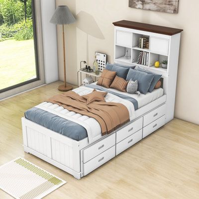 Twin Corner Beds With Storage, Twin Bed With Storage Underneath, Dresser Under Bed, Space Saving Bedroom Furniture, Twin Bed With Storage, Tattoos Strength, Builtin Bookshelves, Bnb Ideas, Space Saving Furniture Bedroom