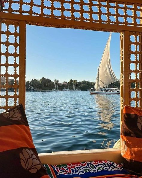 Boat Ride Aesthetic, Ride Aesthetic, Egyptian Aesthetic, Aswan Egypt, Egypt Aesthetic, Dream Trips, Old Mansion, Outdoor Aesthetic, Nile River