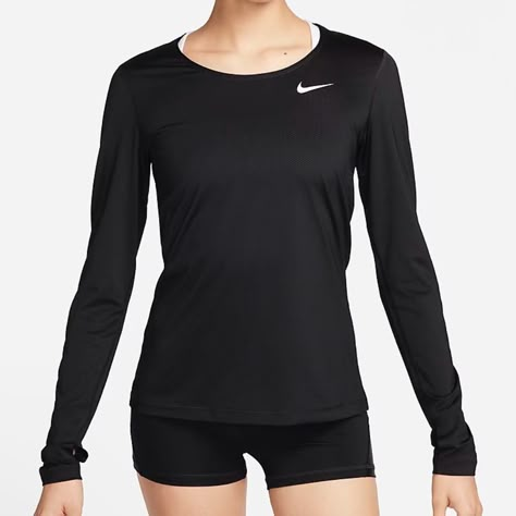 Nike Long-Sleeve Top Running Long Sleeve, Nike Tops Women, Nike Shirts Women's, Nike Long Sleeve Shirt, White Crocs, Long Sleeve Running Shirt, My Christmas Wishlist, Volleyball Shirts, Sport Nike