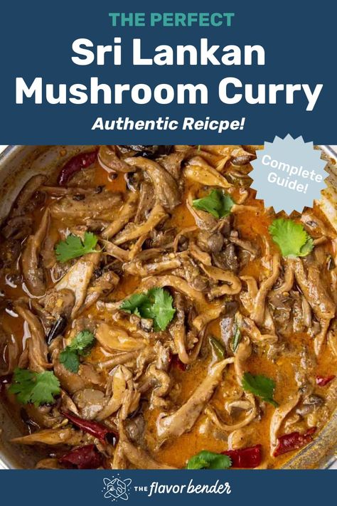 Gluten Free Curry, Mushroom Recipes Indian, Curry Dinner, Mushroom Vegan, Sri Lankan Curry, Homemade Curry Powder, Oyster Mushroom Recipe, Mushroom Curry, Sri Lankan Recipes