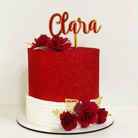 Glow Cake, Red Birthday Cakes, 47th Birthday, Red Cake, Cake Decorating Designs, Cute Photography, Cake Designs Birthday, White Cake, 10th Birthday