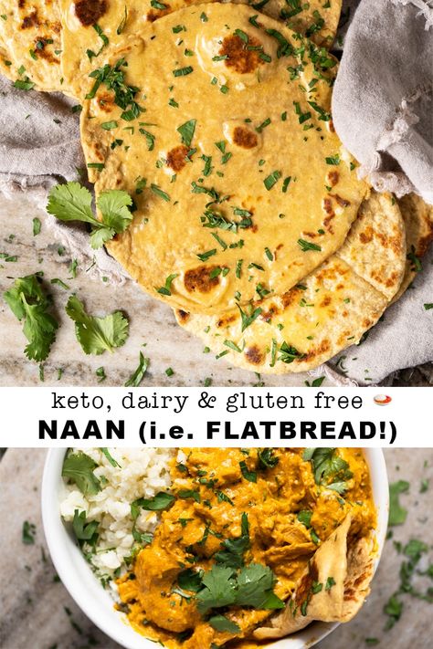 Gluten Free & Keto Naan (i.e. Flatbread!) #keto #lowcarb #glutenfree #dairyfree #indianfood Gluten Free Naan, Keto Tortillas, Boiled Egg Diet Plan, Boiled Egg Diet, Low Carb Tortillas, Naan Bread, Keto Foods, Low Carb Diet Recipes, Low Carb Bread