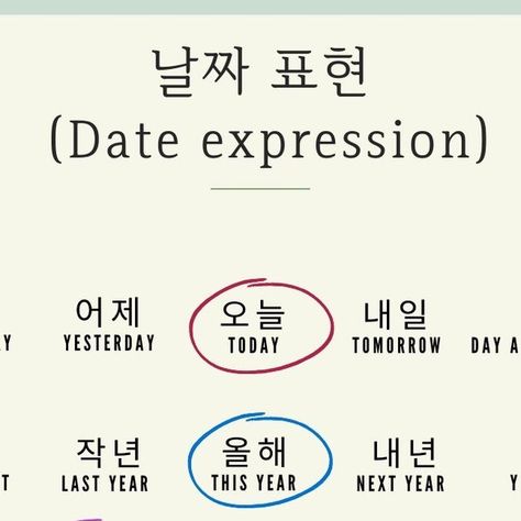 Felicia on Instagram: "👩‍🏫 Do you know �about the date expression in Korean? 👩‍🏫 Here are the words! Leave a comment ❤️ --------------------------🌺🌺------------------------ Let's study Korean with @dal_korean_academy --------------------------🌺🌺------------------------ #studykorean #studykoreangram #studykoreanwithme #learnkorean #learnkoreanlanguage #korea #southkorea #korean #kdrama #kpop #learnkoreanlanguage #vocabulary #koreanvocabulary #aprendercoreano #aprendercoreanoonline #aprend Korean Vocabulary, Korean Expressions, Learning Korean, Study Korean, School Study Tips, Learn Korean, Yesterday And Today, Study Tips, The Words