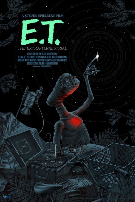 #artist #poster #jonathanburton #stevenspielberg #et A Serbian Film, Steven Spielberg Movies, Et The Extra Terrestrial, Film Vintage, Iconic Movie Posters, Movie Poster Wall, Extra Terrestrial, Movie Posters Design, Cinema Posters