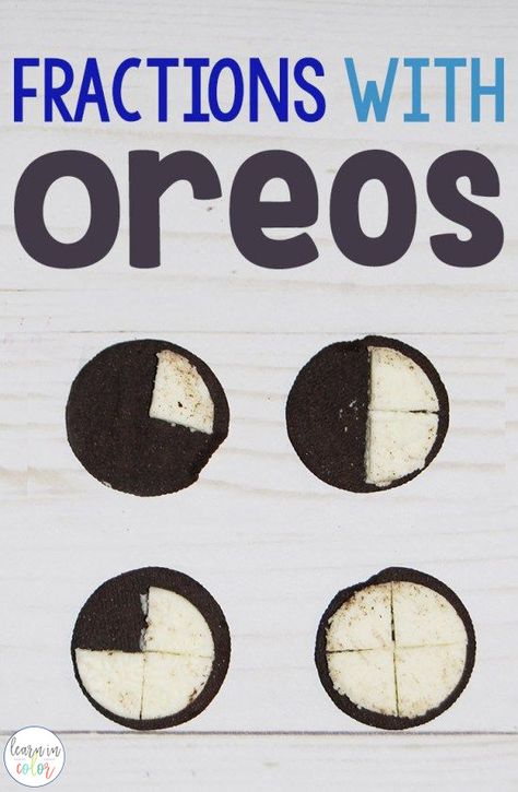 Oreo Cookie Fractions with Free Printable Fraction Mats Home Montessori, Teach Fractions, 3rd Grade Fractions, Oreo Frosting, Free Educational Printables, Math Classroom Decorations, Teaching Fractions, Fraction Activities, Homeschool Board