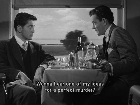 Hitchcock favorite: "Strangers on a Train" 1951: "Hitchcock once said that correct casting saved him "a reel of storytelling time", since audiences would sense qualities in the actors that did not have to be spelled out. In his book-length interview with François Truffaut, Hitchcock/Truffaut, Hitchcock told Truffaut that he originally wanted William Holden for the Guy Haines role, but Holden declined. Laura Elliott, Strangers On A Train, Farley Granger, Unfaithful Wife, Ruth Roman, Patricia Highsmith, Theme Nights, Hitchcock Film, Alfred Hitchcock Movies