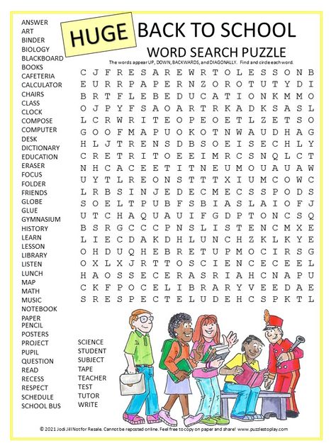 Back To School Word Search Free Printable, Back To School Trivia, Find The Words Worksheet, Back To School Word Search Free, Wordsearches For Kids Free Printable, Wordsearches For Kids, Crosswords For Kids, Back To School Word Search, School Word Search