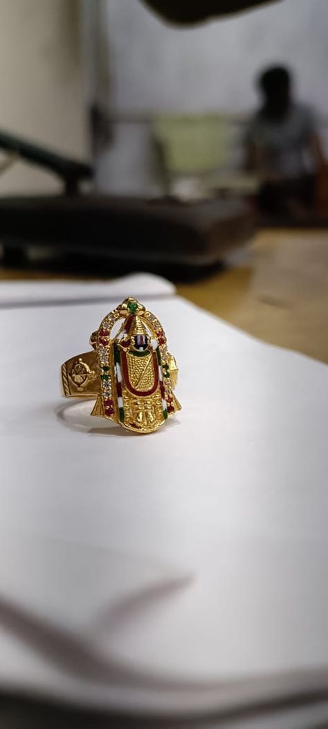 Venkateshwara Swamy, Lord Balaji, Hand Rings, Rings Collection, Male Hands, Jewellery Designs, Ring Collections, Rings For Men, Jewelry Design