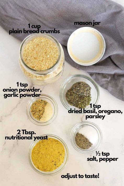 Homemade Boullion Powder, Vegetable Bouillon Powder, Bouillon Recipe, Recipes With Vegetable Broth, Vegetable Bouillon, Italian Bread Crumbs, Cooking Grains, Oil Free Vegan Recipes, Plain Bread