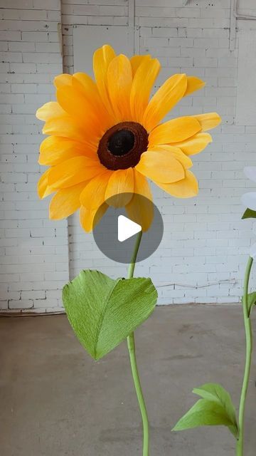 Florita | Paper floral studio | Giant paper sunflower🌻 I tried so many options for the center, but in the end, all that fringing and time definitely did justice to my... | Instagram Giant Paper Sunflower, Paper Sunflowers, Arts And Crafts For Teens, Paper Floral, Floral Studio, In The End, I Tried, The End, Sunflower