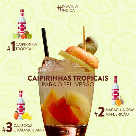 CAIPIRINHAS DE FRUTAS TROPICAIS: this represents Brazil more than soccer and samba! Quem mais aqui concorda? Hoje, a nossa série #DrinksDivvino é dedicada ao drinque que é patrimônio nacional! A tradição pede cachaça, mas é possível fazer versões com vodka ou saquê nestas três receitas deliciosamente refrescantes para você testar neste verão! Deslize a galeria para conferir e depois conta para a gente qual é a sua favorita! #divvino More Than, Sauce Bottle, Hot Sauce Bottles, Hot Sauce, Vodka, Condiments, Sauce, Drinks, Instagram