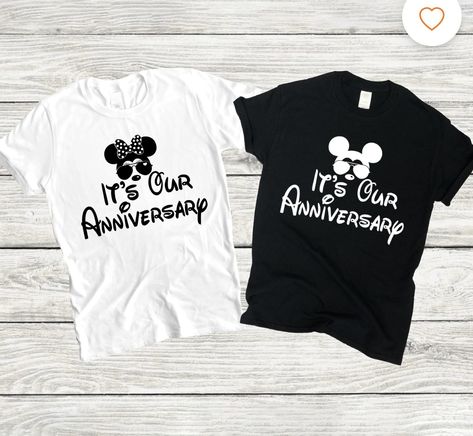 Couples Disney, Des Couples, Disney Couple, Couples Anniversary, Anniversary Shirt, Interactive Stories, Disney Couples, Anniversary Trips, 10 Year Anniversary