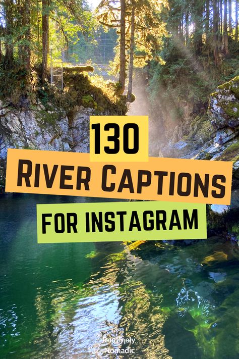 Did you just have the most amazing on the river and are now looking for the perfect river captions for Instagram? Here are ideas for good captions about rivers that are cute, funny, puns or short, and about floating the river, the Nile, or nature. Find the best one that fits your experience, picture or just inspires you! River Day Quotes, River Adventure Quotes, Floating The River Quotes, River Quotes Instagram Captions, Water Captions Instagram Short, Quotes About The River, River Life Quotes, River Rafting Quotes, River Quotes Nature Peace Water