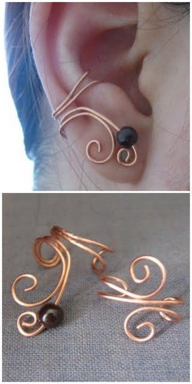 Ear Cuff Tutorial, Ear Cuff Diy, Cuffs Diy, Wire Ear Cuffs, Cosplay Art, Diy Jewelry To Sell, Diy Wire Earrings, Ear Piece, Diy Jewelry Rings