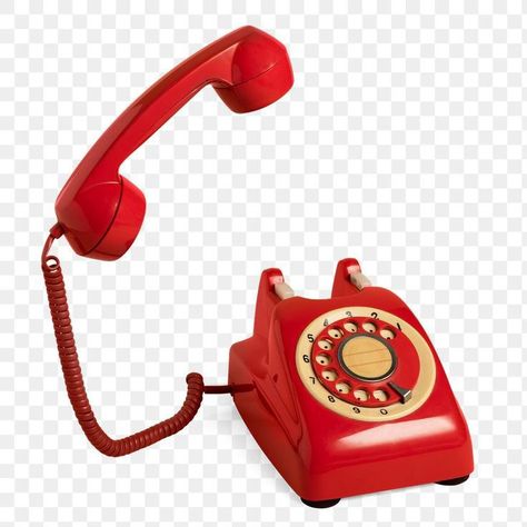 Old Phone Png, Cool Objects, Red Elements, Phone Png, Collage Elements, Png Elements, Digital Collage Art, Vintage Phone, Rotary Phone