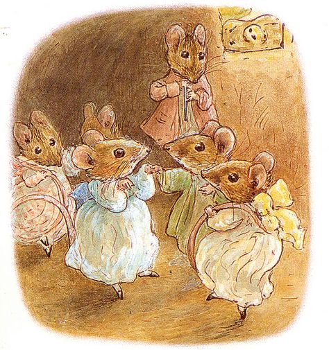 The Tale of Mrs. Tittlemouse, 1910, Beatrix Potter.  And mice should always wear empire waist-dresses. Mrs Tittlemouse, Rattus Rattus, Maus Illustration, Beatrix Potter Illustrations, Woodland Illustration, Beatrice Potter, Peter Rabbit And Friends, Mouse Illustration, Mouse Art