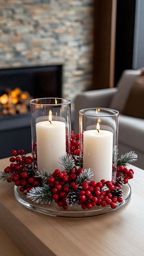 Christmas Aesthetic Decor Ideas, Christmas Decor Ideas 2024 Trends, Warm And Cozy Christmas Decor, Cozy Christmas Decorations, Christmas Aesthetic Decoration, Christmas Decor Ideas Cozy, Christmas Candles Aesthetic, Christmas Candles Decorations, Winter Decorations For Home