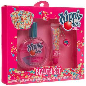 Material: Glass, Plastic & Metal Color: Pink, Blue, White & Orange Quantity: 1 Set Includes: 1 - Spray Fragrance (1.69 Ounces) 1 - Lip Gloss (0.42 Ounces) Show off your fresh look from the future with the help of this Dippin Dots Beauty Set. This set includes a birthday cake flavored lip gloss and a cotton candy scented fragrance. Keep this set on hand for when you want to start the day in sweet style! Pink Gift Basket, Dippin Dots, Lip Gloss Homemade, Birthday Cake Flavors, Candy Lips, Hello Kitty Jewelry, Flavored Lip Gloss, Nice Lips, Sleepover Food