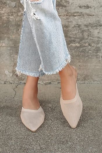 Cute Dresses, Tops, Shoes & Clothing for Women Office Outfits Women Casual, Mule Slides, Pointed Loafers, Next Shoes, Office Casual Outfit, Ribbed Knit Fabric, Womens Summer Shoes, Knit Turtleneck Sweater, Cute Sandals