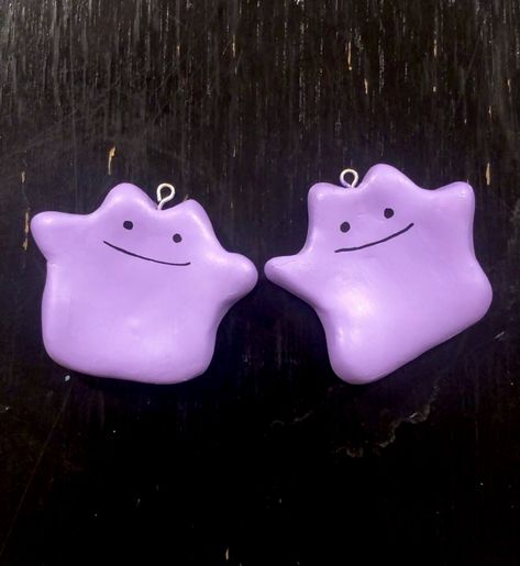 Gengar Polymer Clay, Clay Worry Stones, Alec Core, Foam Clay, Creative Thoughts, Diy Air Dry Clay, Pocket Pet, Quick Crafts, Clay Craft