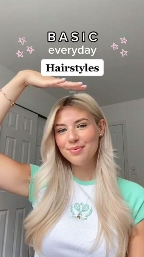 Basic Hairstyles!! #womenhairstyle #womenhair #hairstyle Basic Hairstyles, Cute Hairstyles For School, Cute Simple Hairstyles, Hair Tips Video, Peinados Fáciles Para Cabello Corto, Hair Tutorials For Medium Hair, Back To School Hairstyles, Hair Stylist Life