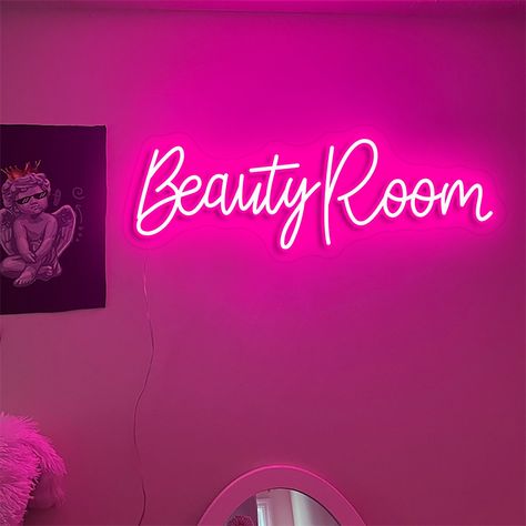 Beauty Room Neon Signs LED Light For Spa Beauty Room Salon Studio LED Wall Art Business Stores Logo Beauty Room Sign, Pink Esthetician Room, Beauty Room Ideas Salon At Home, Beauty Room Ideas Salon, Room Neon Signs, Beauty Shop Decor, Tech Room, Beauty Room Salon, Esthetics Room