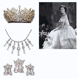 THE 'POLTIMORE TIARA' Designed as a graduated line of cushion-shaped and old-cut diamond clusters alternating with diamond-set scroll motifs, each surmounted by old-cut diamond terminals, to the collet-set diamond line, mounted in silver and gold, circa 1870, 19.2 cm. maximum diameter, convertible to a necklace and eleven brooches, with screwdriver and brooch fittings, in fitted blue leather case 1960 Wedding, Prinses Margaret, Poltimore Tiara, Tiara Collection, Princesa Margaret, Royal Jewellery, Tiaras Jewellery, Jewelry Royal, Royal Crowns