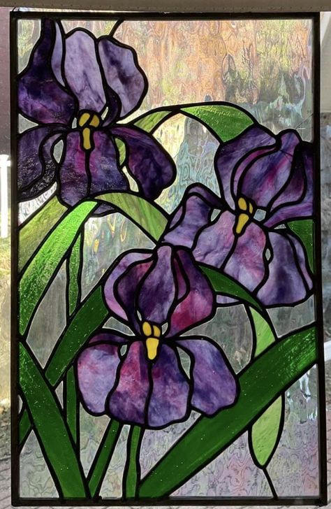 Georgia Garden, Japanese Iris, Stained Glass Supplies, Stained Glass Quilt, Art Glass Jewelry, Glass Art Pictures, Painted Glass Art, Stained Glass Decor, Beach Glass Art