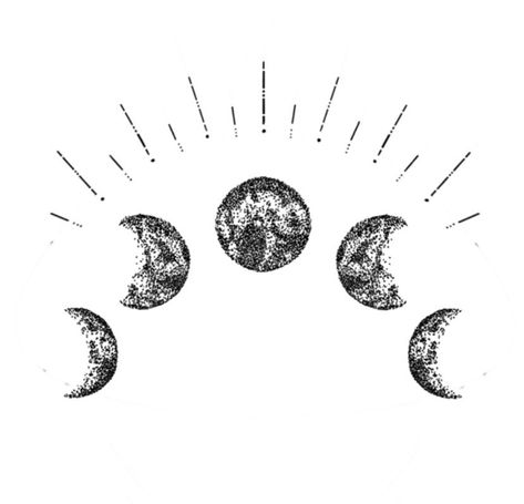 Moon Cycle Drawing, Moon Fazes, Lunar Cycle Tattoo, Moon Phase Tattoo, Moon Cycle Tattoo, Leo Zodiac Tattoos, Moon Phases Tattoo, Horoscope Tattoos, Circle Tattoo