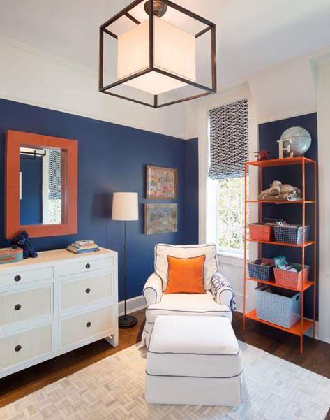 kids room decorating with modern geometric patterns Boys Bedroom Orange, Kids Bedroom Flooring, Boys Room Blue, Teenager Bedroom Boy, Cozy Bedroom Design, Feature Wall Bedroom, Boys Room Design, Boy Bedroom Design, Floor Lamp Bedroom