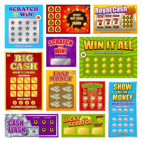 Ticket Template Free, Lotto Tickets, Scratch Off Tickets, Scratch Off Cards, Ticket Design, Off Game, Set Game, Ticket Template, Lottery Tickets