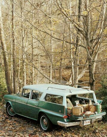 1958 Rambler station wagon. We had a Rambler station wagon, and my Mother packed a lot of picnic lunches for us when we went to Country music festivals! Fall Picnic, Company Picnic, Romantic Picnics, By Any Means Necessary, Cars Vintage, Picnic Time, Tailgate Party, Us Cars, Vw Camper