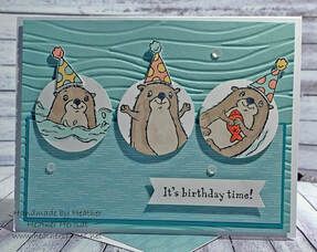 Awesome Otters - Heather's Pages Otter Cards, Otter Birthday, Kids Birthday Cards, Stamping Up Cards, Animal Cards, Creative Cards, Stamping Up, Cool Cards, Kids Cards