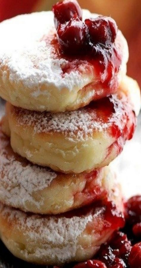 Russian Recipes, Pancakes And Waffles, Donut Recipes, Breakfast Brunch Recipes, Sweets Desserts, Pavlova, Granola, Cooking And Baking, Sweet Recipes