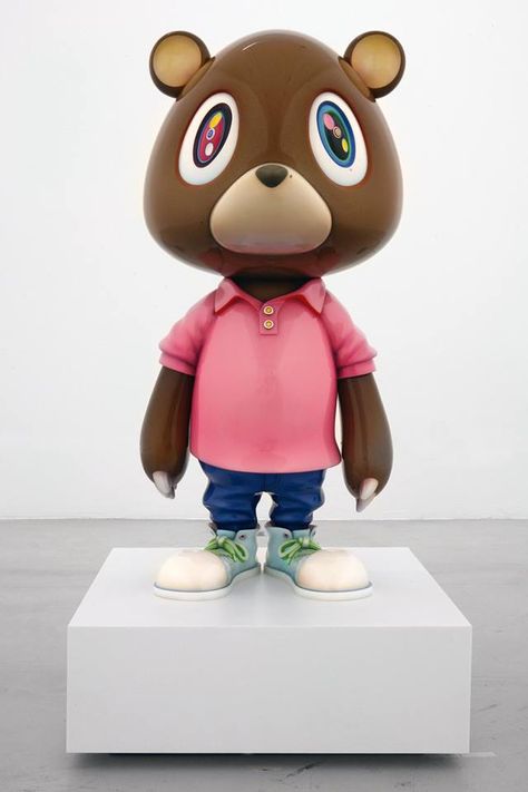 Kanye Bear, by Takashi Murakami Murakami Sculpture, Takeshita Murakami, Murakami Artist, Kanye Bear, Murakami Art, Takashi Murakami Art, Sculpting Tutorials, Superflat, Toy Sculpture