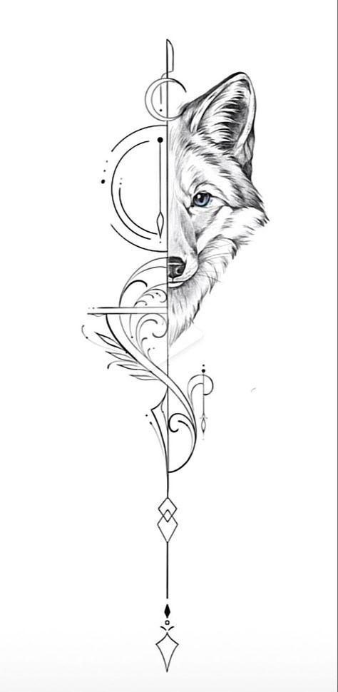 Wolf Back Tattoo Women, Tattoo Therapy, Vertical Tattoo, Molecule Tattoo, Arrow Tattoo Design, Therapy Healing, Girl Back Tattoos, Flower Wrist Tattoos, Virgo Tattoo