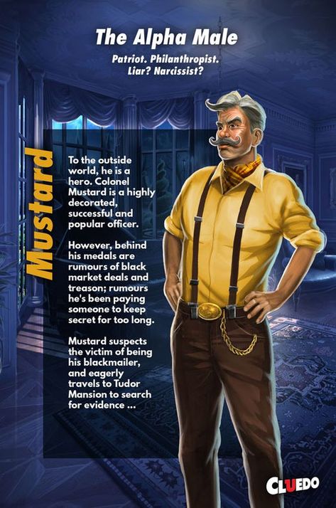 Colonel Mustard Costume, Colonel Mustard Clue, Cluedo Characters, Clue Play, Cluedo Party, Clue Characters, Clue Costume, Colonel Mustard, Clue Movie