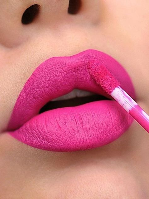 Peach Color Lipstick, Pretty Lipstick Colors, Lip Plumber, Pink Liquid Lipstick, Berry Lip Gloss, Pink Glitter Makeup, Pink Lipstick Shades, Colorful Lips, Lips Painting