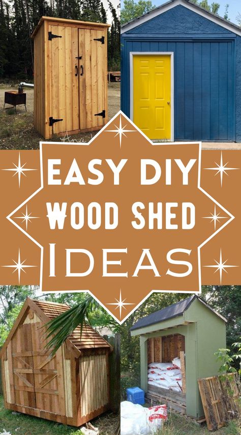 15 Cheap And Easy To Assemble DIY Wood Shed Ideas Diy Backyard Shed Ideas, Cheap She Shed Ideas, Diy She Shed On A Budget, Wood Shed Ideas, Backyard Shed Ideas, She Shed Ideas, Diy Shed Kits, Shed Ideas, Backyard Shed