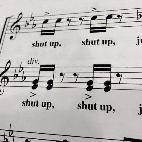 Shut Up, Sheet Music, Black And White, Music, White, Black