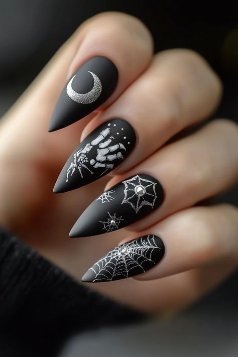 Get ready for spooky season with these trendy Halloween nail designs for 2024! Whether you're into Halloween nails acrylic, minimalist nail art, or short nails, we’ve got the perfect Halloween nail inspo for you. From classic almond nails to bold red, pink, and white nail ideas, these designs will complete your Halloween look. Perfect for any occasion, these Halloween nails 2022 and beyond are a must-try!Hashtags: #HalloweenNailDesigns #HalloweenNailsAcrylic #NailAcrylic #HalloweenNailArt #MinimalistNail #AlmondNail #NailInspo #ShortNails #RedNail #WhiteNail #NailDesign #AcrylicNail Classic Almond Nails, Gothic Nails Short, Short Witchy Nails, Pink And White Nail Ideas, Halloween Nails 2022, Halloween Nails Acrylic, White Nail Ideas, Short Nail Ideas, Witch Nails