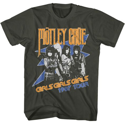 PRICES MAY VARY. ROCK ON! Motley Crue vintage style apparel. Rock out with awesome 80's band clothes YEP, IT'S OFFICIAL! Our cool graphic t shirts are 100% authentic and officially licensed. These super comfy tees are designed and printed in the USA by American Classics, a leader in high-quality retro, vintage style apparel since 1994 HIGH QUALITY COMFY & COOL: poly/cotton blend short sleeve, crew neck t shirts for men, women, unisex. Pairs well with button up shirts, jeans, shorts, and with leg Band Outfits, Girl Sleeves, Retro Graphic Tees, Motley Crue, Mötley Crüe, Cool Graphic Tees, Band Merch, Unique Shirt, Band Shirts