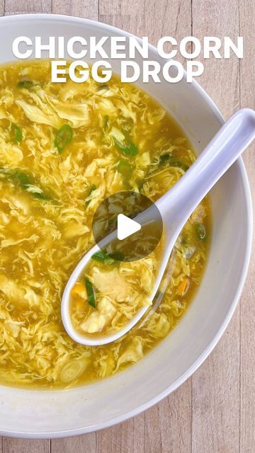 Mimi | Recipes, Travel, & Austin Food on Instagram: "15-minute chicken & corn egg drop soup! 🌽

It’s a heartier version of the classic Chinese egg drop soup with tender pieces of chicken & corn that adds the perfect pop of sweetness to contrast the savory chicken broth & silky egg ribbons!

INGREDIENTS (4 servings):
4 cups chicken broth
1 tsp chicken bouillon
¼ tsp garlic powder
¼ tsp ground ginger
⅛ tsp white pepper
¼ tsp turmeric (optional)
1 cup sweet corn
2 eggs, whisked
½ tsp sesame oil
1 green onion, sliced

CHICKEN:
1 (~5 oz) chicken breast
1 tsp cornstarch
1 tsp water
¼ tsp salt
¼ tsp oil

CORNSTARCH SLURRY:
2 tbsp cornstarch
3 tbsp water

🔖 Full printable recipe + more tips link in bio!
.
.
.
.
.
#chickencornsoup #recipe #eggdrop #soup #betterthantakeout #eggdropsoup #egg #chick Chinese Chicken Soup Recipes, Corn Egg Drop Soup, Chinese Egg Drop Soup, Chinese Soups, Egg Soup, Chicken Corn Soup, Minute Chicken, Cornstarch Slurry, Chinese Egg