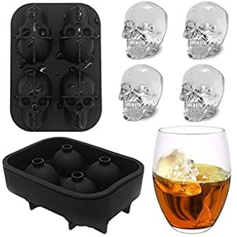 Whiskey Accessories, Skull Mold, Silicone Ice Trays, Ice Trays, Ice Blocks, Silicone Ice Cube Tray, 3d Skull, Ice Ball, Ice Cube Maker