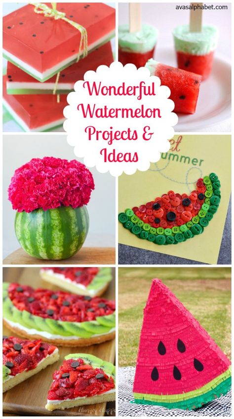 I have seen so many adorable watermelon inspired projects and ideas this year. From crafts to recipes to decor, the possibilities are endless! Watermelon Centerpiece, Watermelon Ice Pops, Watermelon Diy, Watermelon Crafts, Watermelon Theme, Watermelon Day, Watermelon Birthday Parties, Watermelon Decor, Watermelon Party