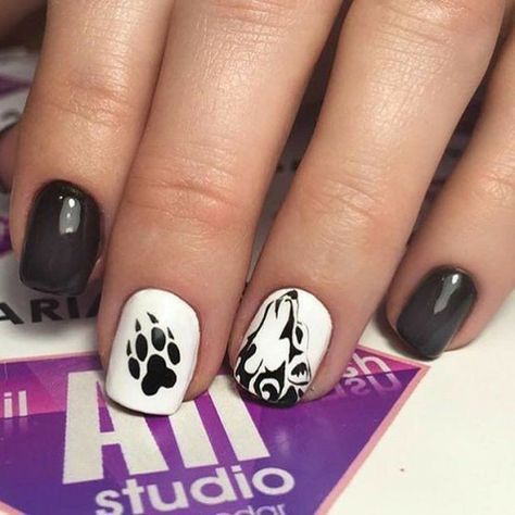 Wolf Nails, Owl Nail Art, Owl Nails, Orange Nail Designs, Tree Nails, Moon Nails, Animal Nails, Nail Style, Manicure Ideas